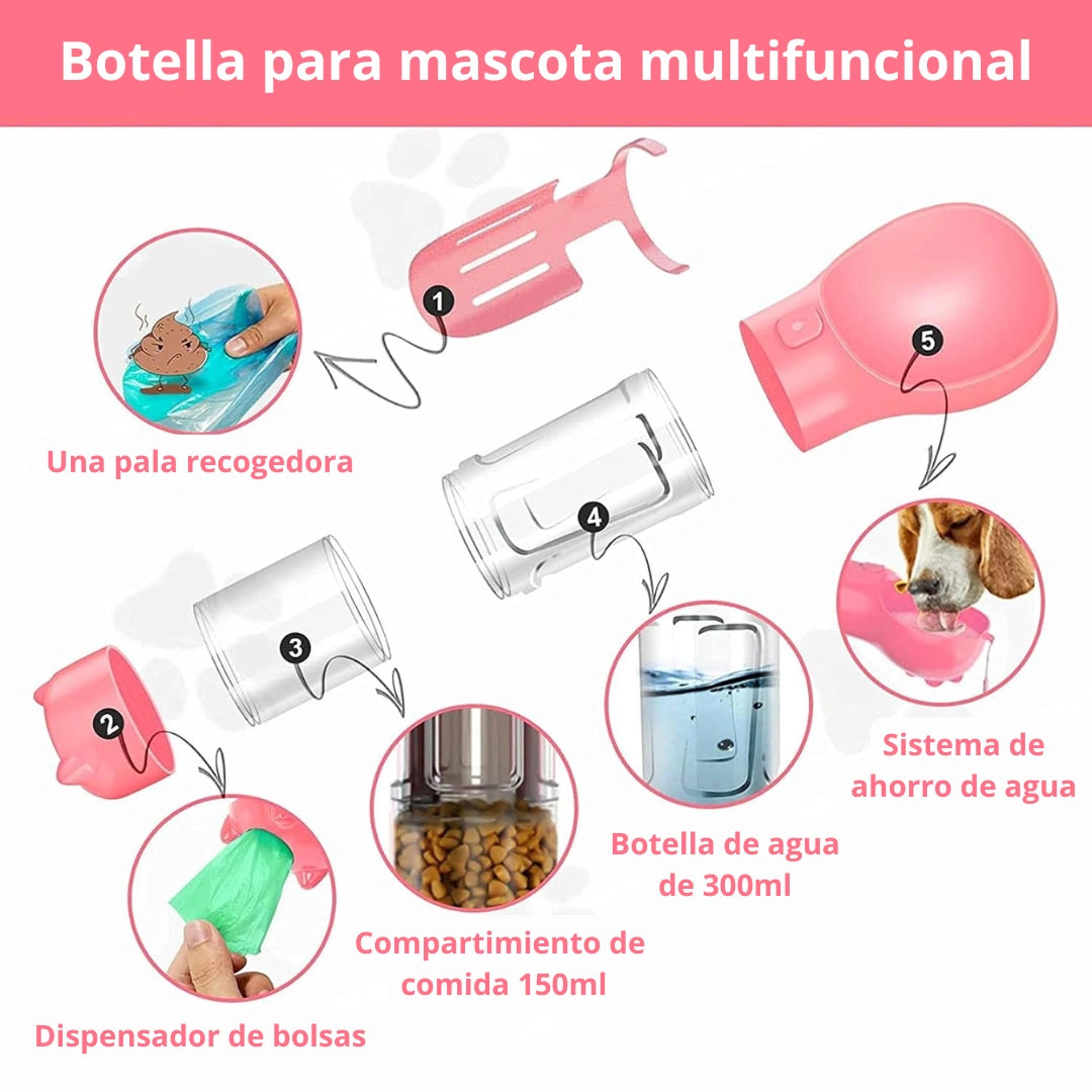 🐶Bebedero Multifuncional 4 en 1 + Cepillo Removedor Pelo🐱