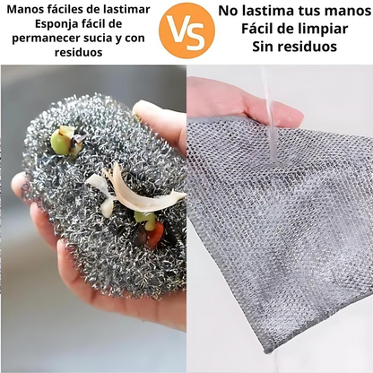 Fregamax® Combo de 5 paños metalicos 🧼