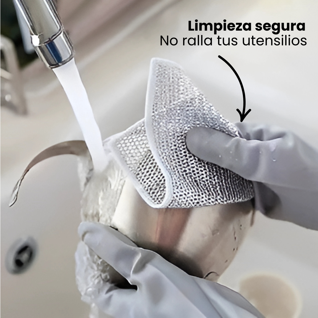 Fregamax® Combo de 5 paños metalicos 🧼