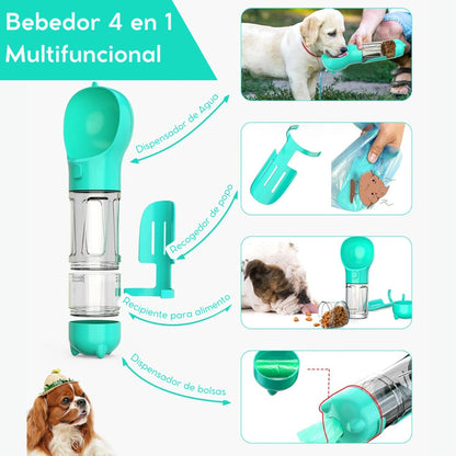 🐶Bebedero Multifuncional 4 en 1 + Cepillo Removedor Pelo🐱