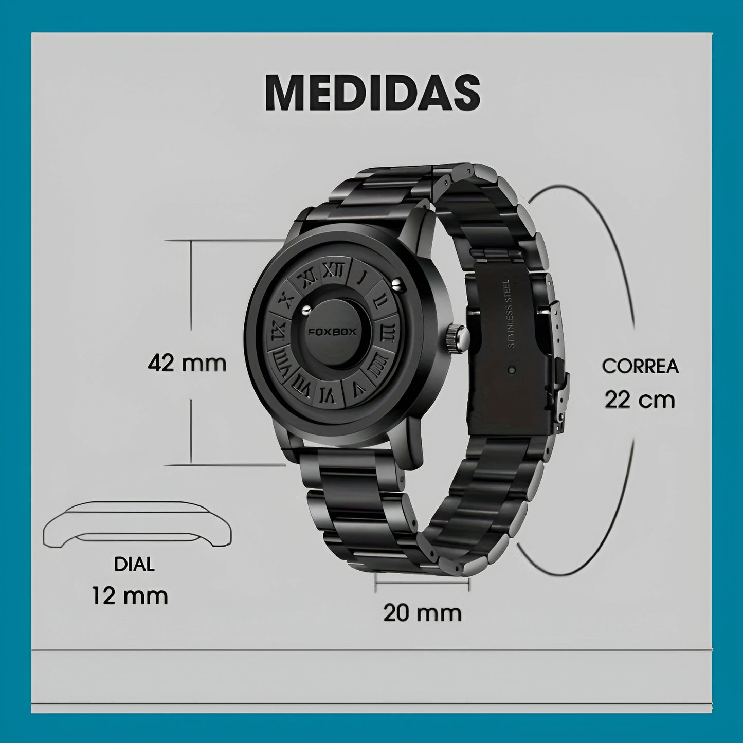 Foxbox® : Reloj Magnetico de Lujo